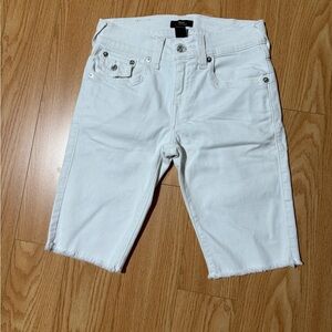 Sale, 3 For $40 White Denim True Religion Shorts